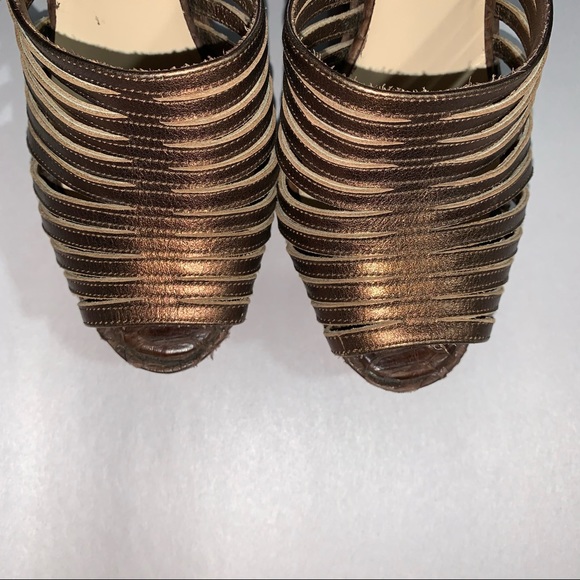 CHRISTIAN LOUBOUTIN size 37 python platform wedge heel SANDALS - Picture 3 of 7